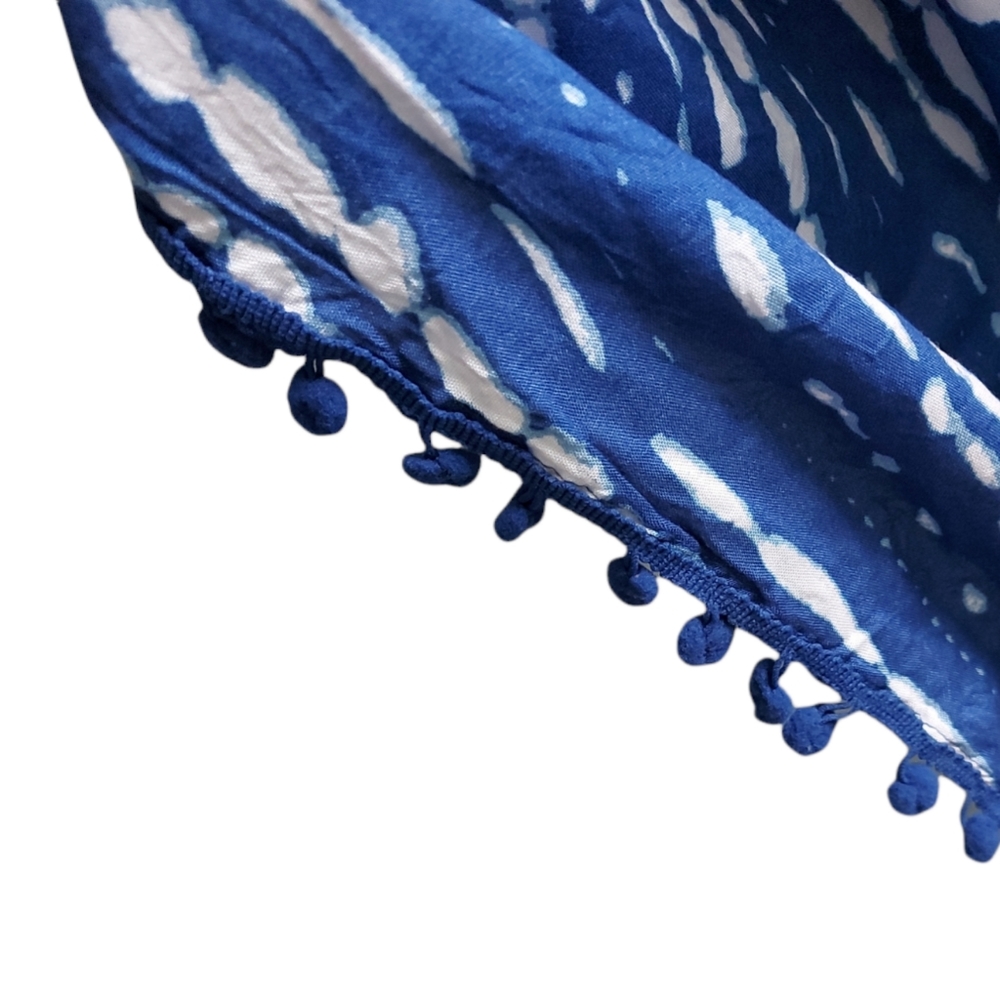 Goa Beachwear by Japna Cover Up Sun Dress - Blue & White Tie Dye - Size Small - Picture 3 of 6